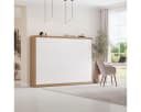 HeimLiving Schrankbett Classico 140/160 Horizontal Weiß Hochglanzfront Bild 2