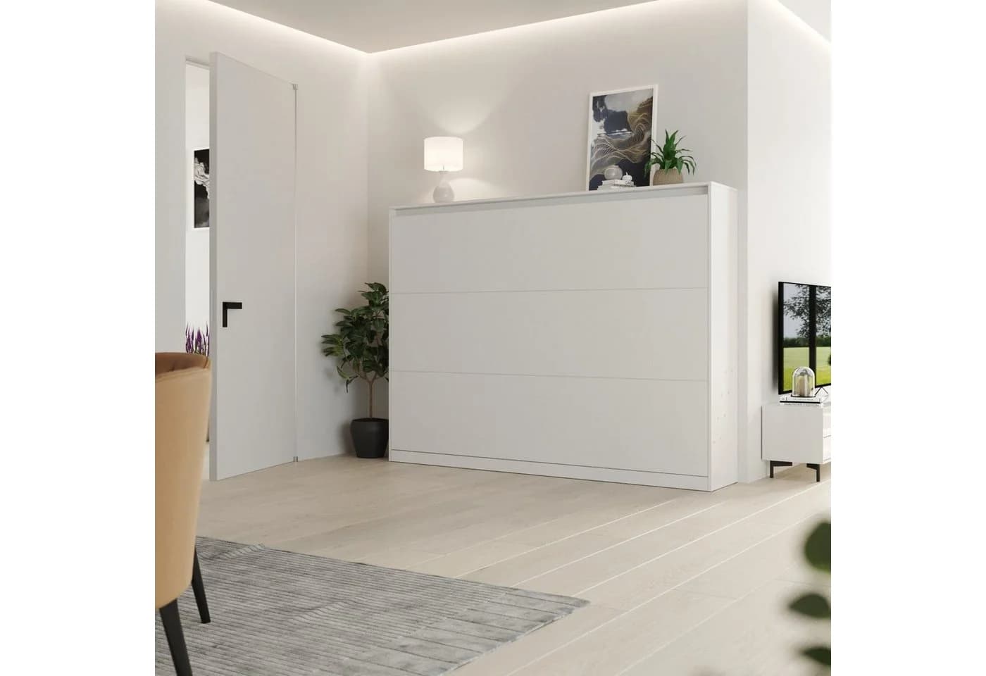SMARTBett Schrankbett Classico Weiß mit Gasdruckfedern - Bild 2