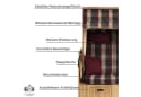 Strandkorb Hanse 2-Sitzer Ostsee Volllieger Beige Rot Wacholder Polyrattan Bild 5