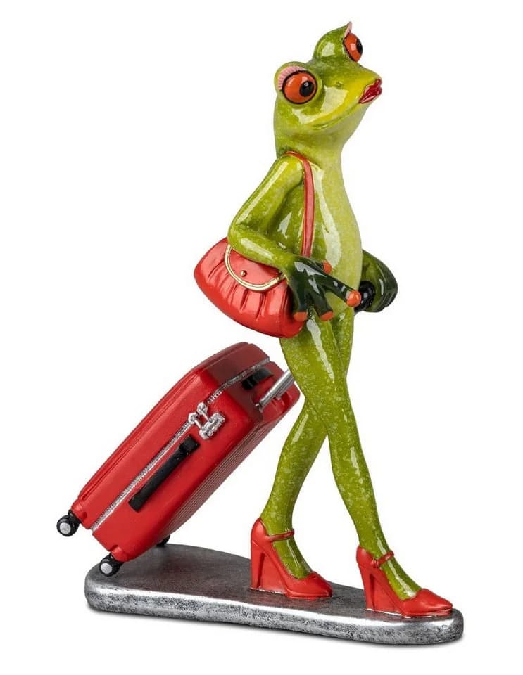 formano Dekofigur Froschfrau Grün Kunststein