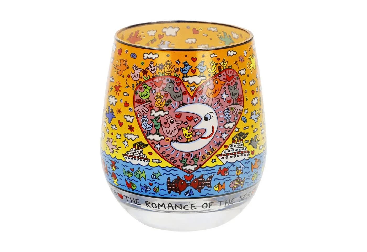 Goebel Windlicht James Rizzi Bunt Glas