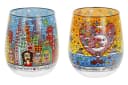 Goebel Windlicht James Rizzi Bunt Glas Bild 2