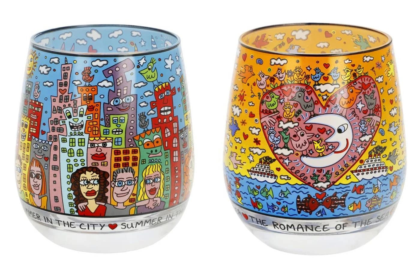 Goebel Windlicht James Rizzi Bunt Glas - Bild 2