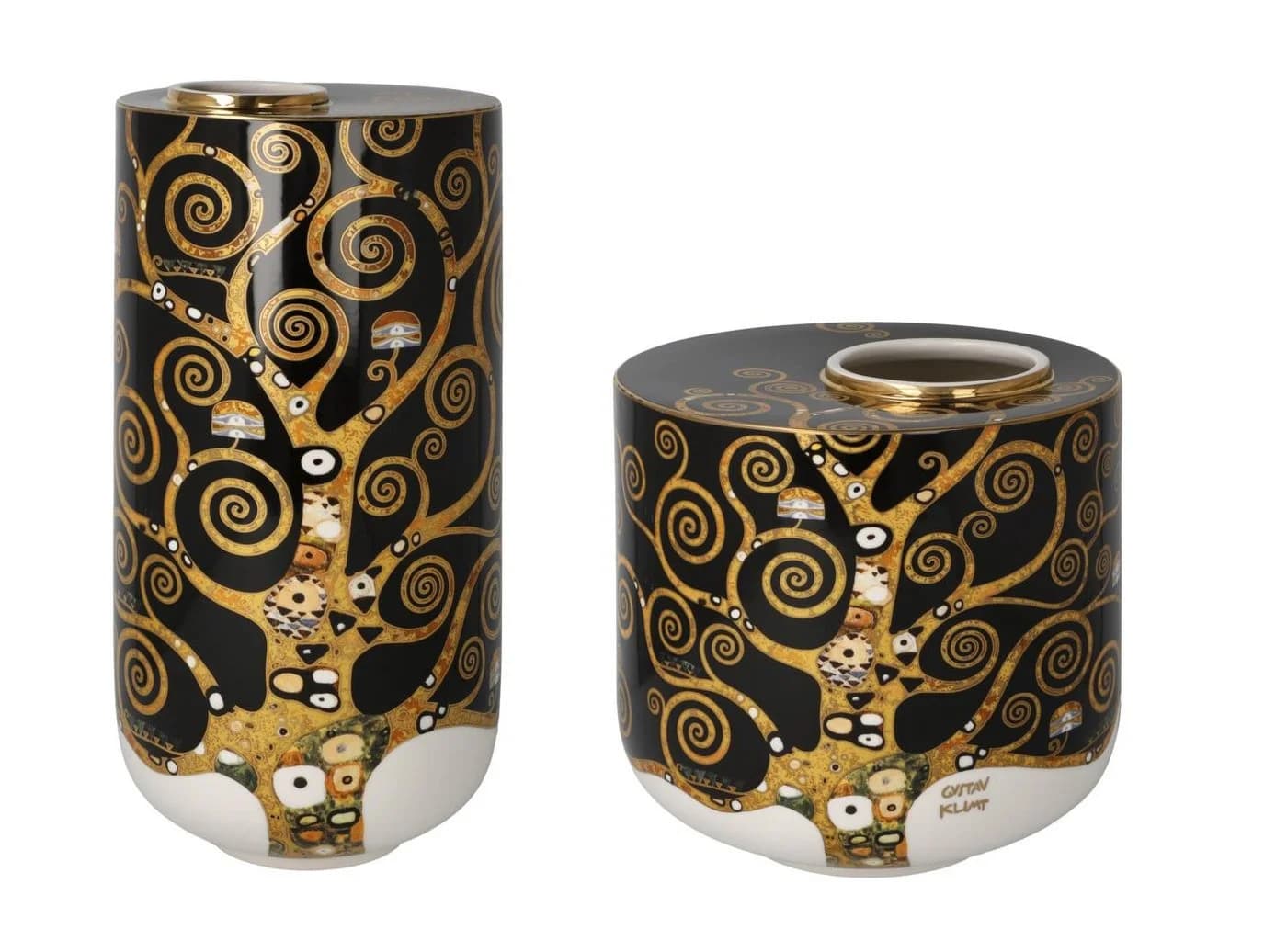 Goebel Dekovase Gustav Klimt Schwarz Gold - Bild 2