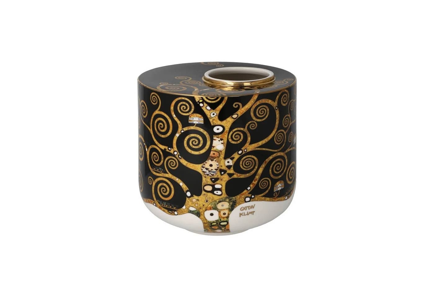 Goebel Dekovase Gustav Klimt Schwarz Gold - Bild 4