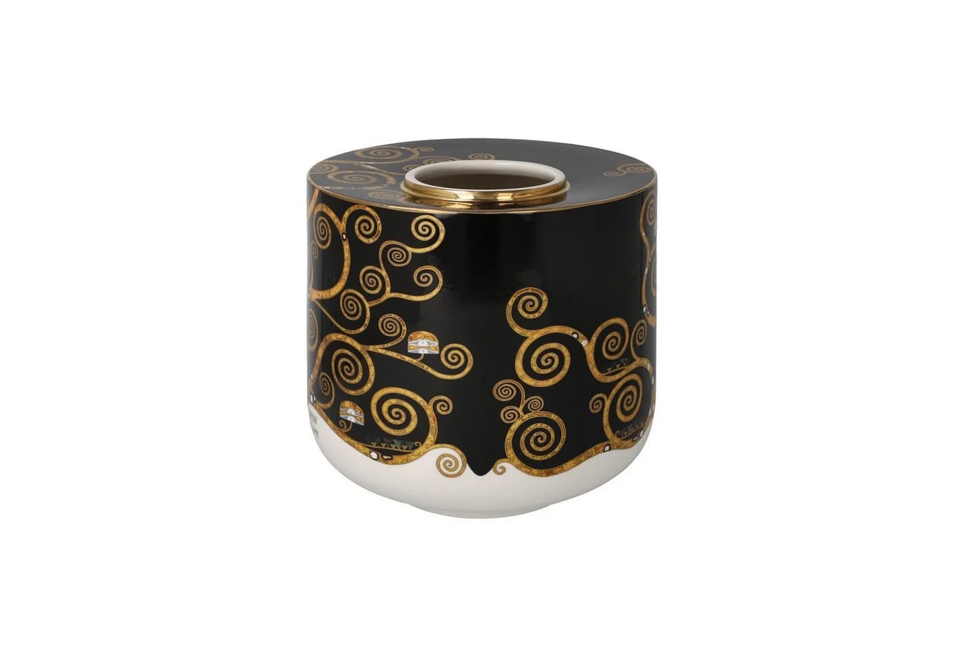 Goebel Dekovase Gustav Klimt Schwarz Gold - Bild 5