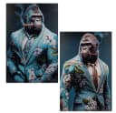 formano Wandbild Pop Art Gorilla im Anzug Leinwand auf Holzrahmen Bild 1