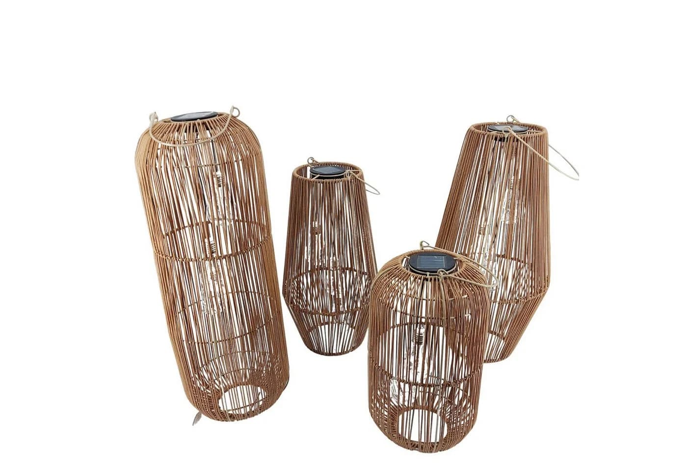 formano LED Tischleuchte Solar Rattan-Optik Braun - Bild 4