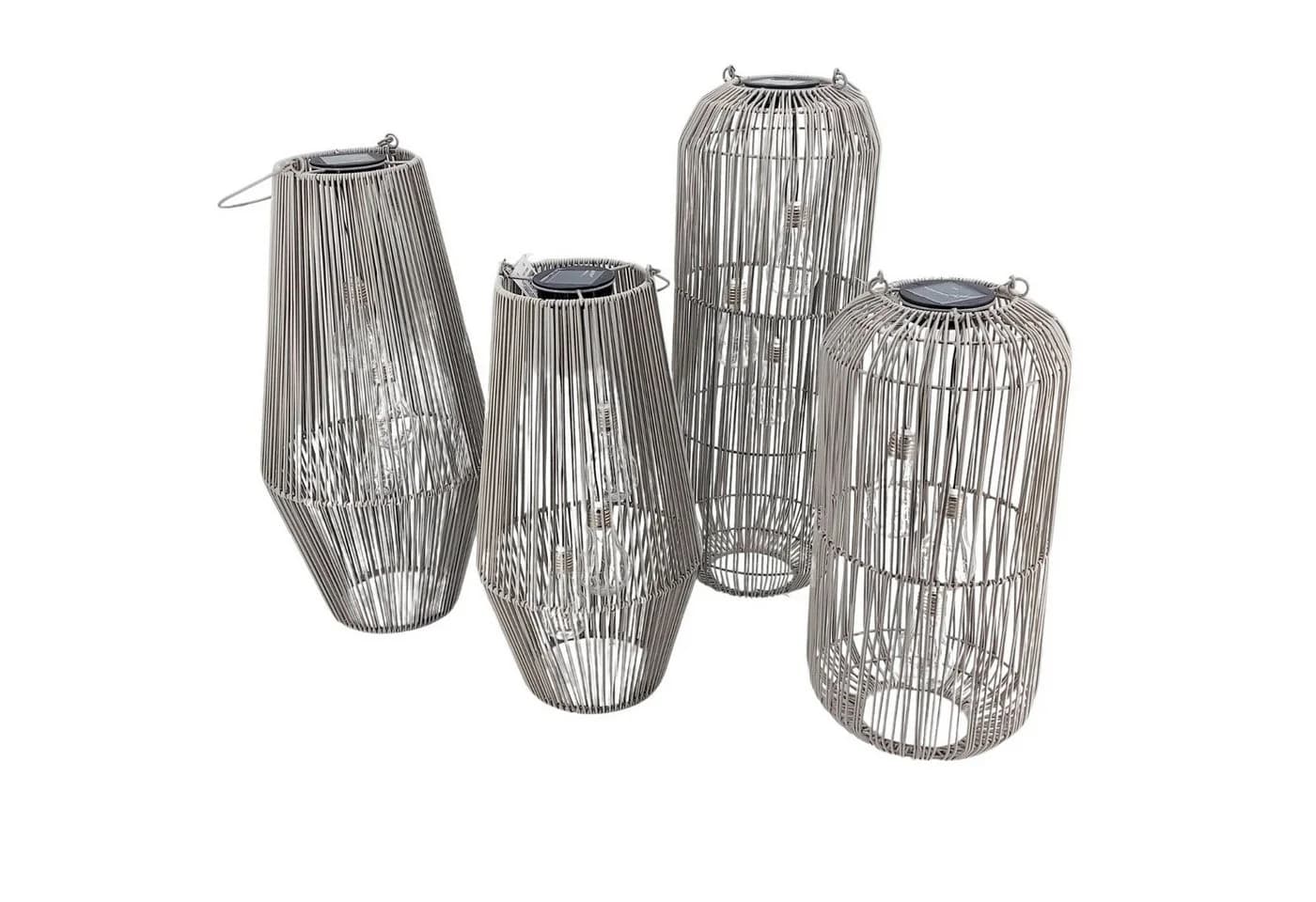 formano LED Tischleuchte Rattan-Optik Grau Solarbetrieben 2er-Set - Bild 5