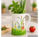 Lashuma Wasserkrug Blumenwiese Keramik 1,5 l Bild 1