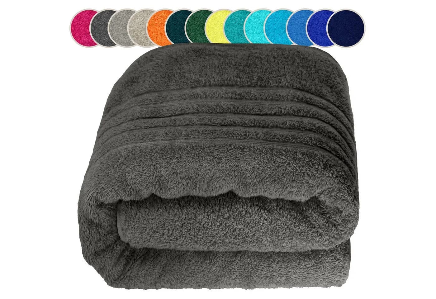 Lashuma Saunatuch XXL Frottee Grau 100x200 cm - Bild 2