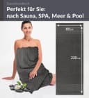 Lashuma Saunatuch XXL Frottee Grau 100x200 cm Bild 4