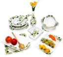 Lashuma Tafelservice Olive 4-tlg. Keramik Essteller rund Ø 20 cm Bild 4