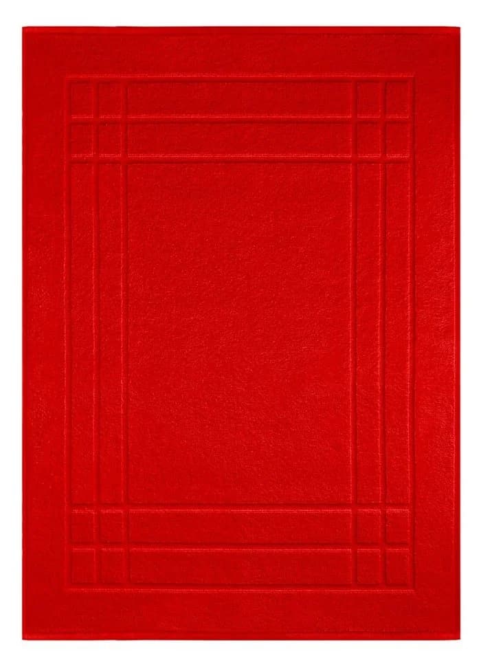Lashuma Badematte Pure 50x70 cm Rot Baumwolle - Bild 2