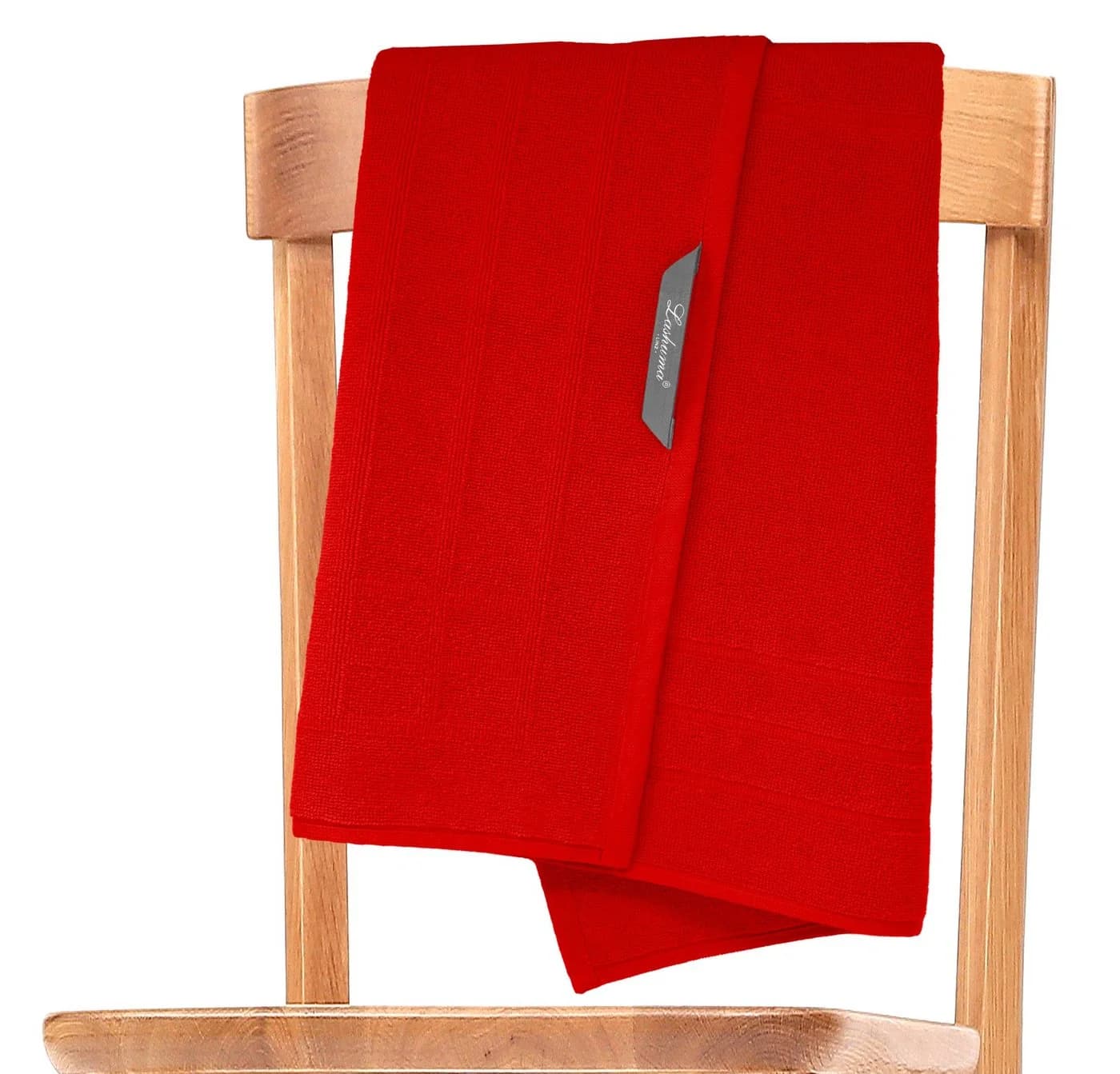 Lashuma Badematte Pure 50x70 cm Rot Baumwolle - Bild 3