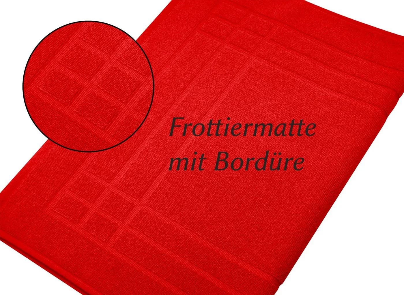 Lashuma Badematte Pure 50x70 cm Rot Baumwolle - Bild 5