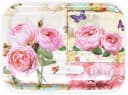 Lashuma Tablett England Rosen Bunt Melamin Bild 2