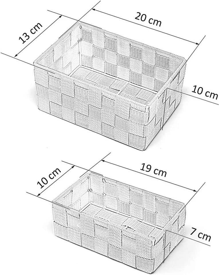 Lashuma Aufbewahrungskorb Set 2 St Geflochtene Geschenkboxen Schwarz