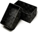 Lashuma Aufbewahrungskorb Set 2 St Geflochtene Geschenkboxen Schwarz Bild 2