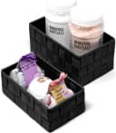 Lashuma Aufbewahrungskorb Set 2 St Geflochtene Geschenkboxen Schwarz Bild 3