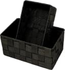 Lashuma Aufbewahrungskorb Set 2 St Geflochtene Geschenkboxen Schwarz Bild 4