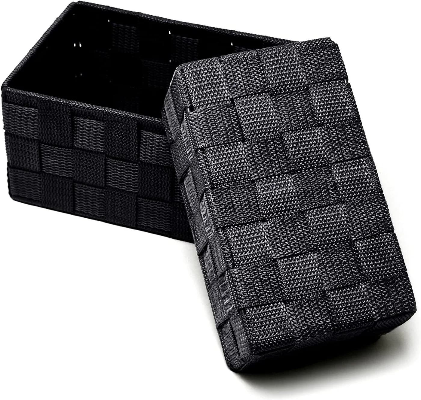 Lashuma Aufbewahrungskorb Set 2 St Grau Metall Textil - Bild 5