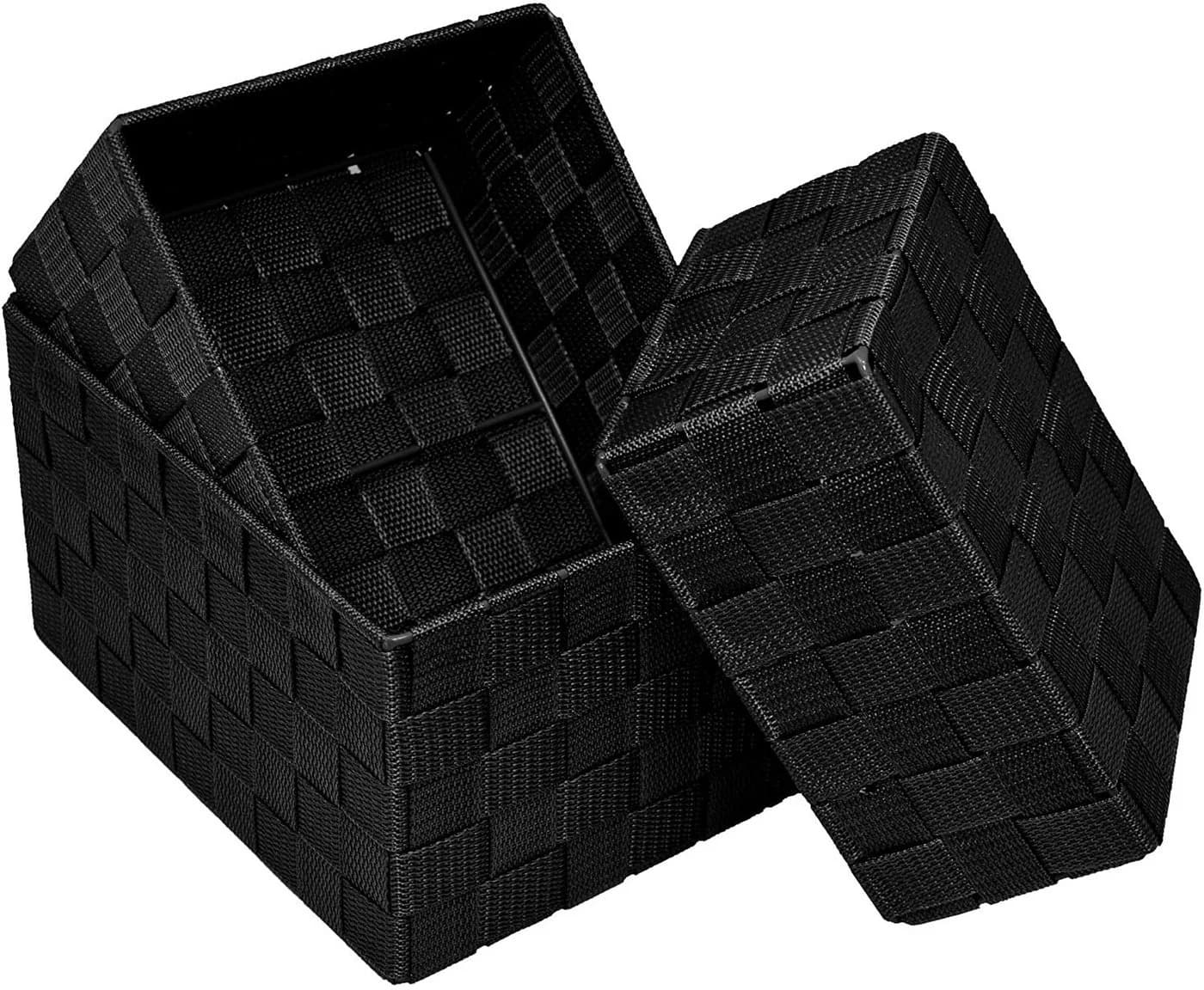 Lashuma Aufbewahrungskorb Set 3 St Schwarz Geflochten - Bild 4