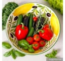 Lashuma Salatschüssel Zitrone Olive Keramik Handbemalt Bild 4