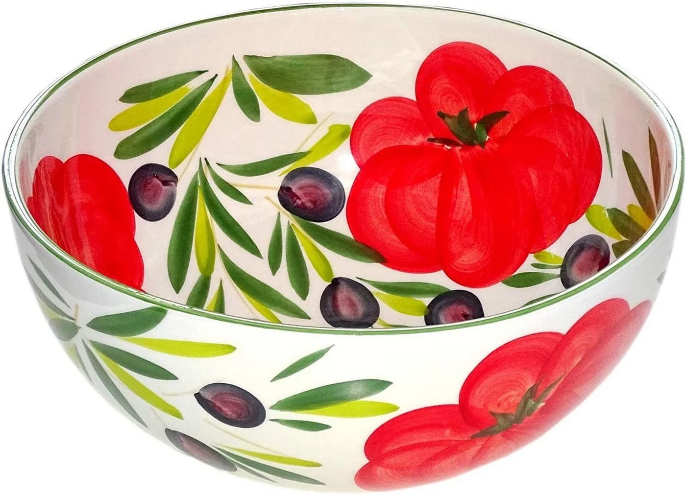 Lashuma Salatschüssel Tomate Olive Keramik Handbemalt - Bild 2