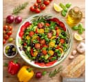 Lashuma Salatschüssel Tomate Olive Keramik Handbemalt Bild 3