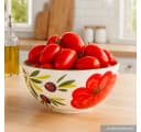 Lashuma Salatschüssel Tomate Olive Keramik Handbemalt Bild 4