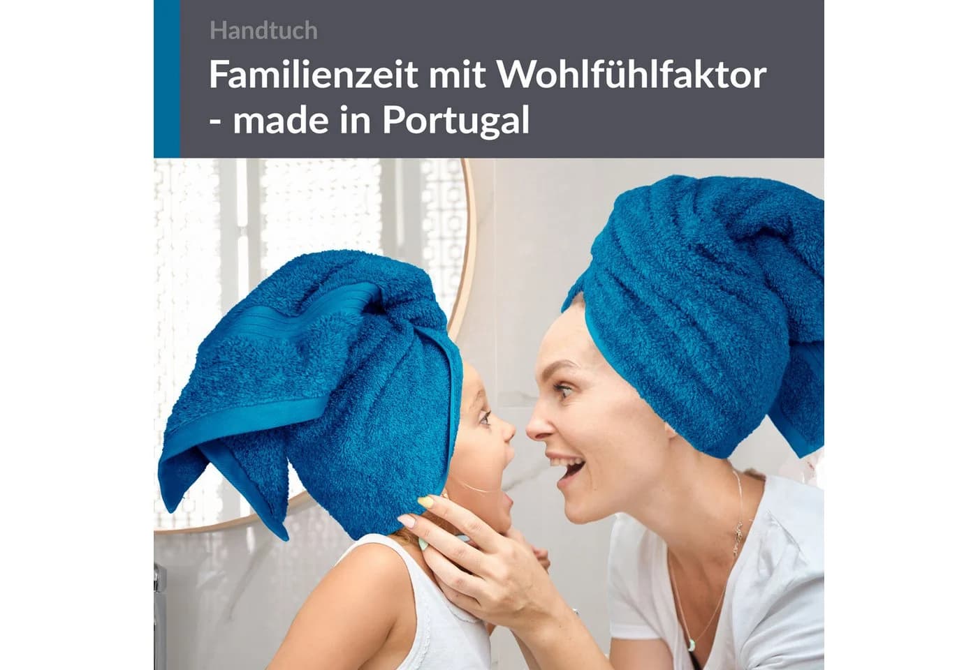 Lashuma Handtuch Set 2er Petrol Blau 100% Baumwolle - Bild 5