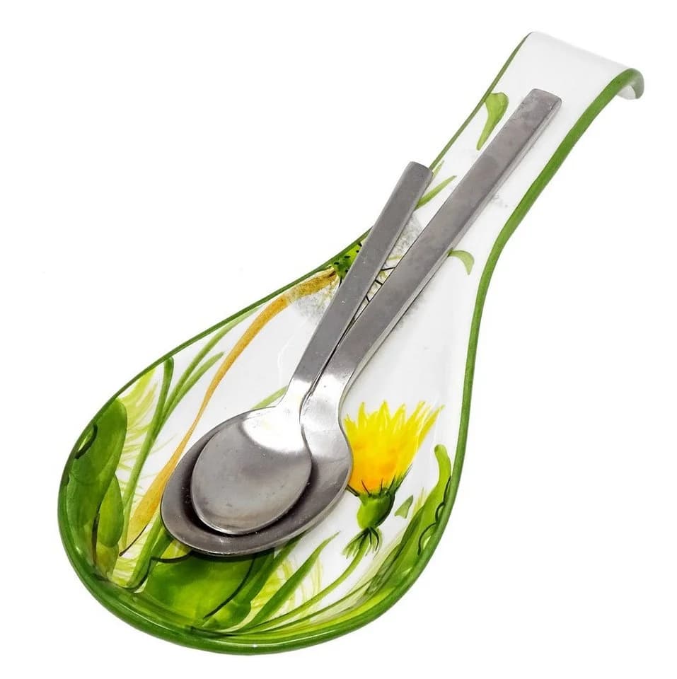Lashuma Löffelhalter Keramik Pusteblumen-Motiv Weiß - Bild 3