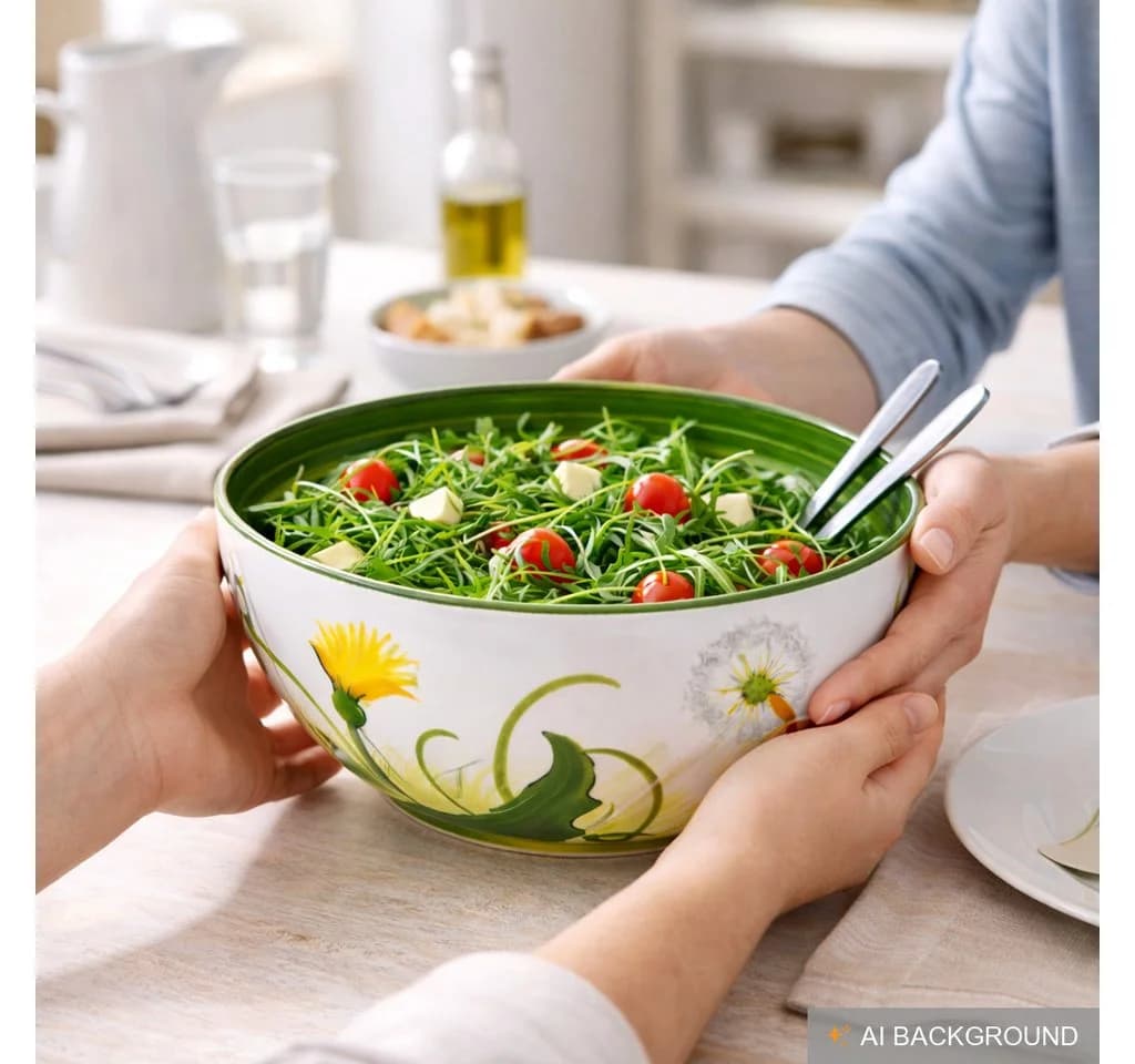 Lashuma Salatschüssel Pusteblume Keramik 22 cm Ø - Bild 5