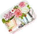 Lashuma Tablett Pfingstrose Melamin Bunt 31x23 cm Bild 1