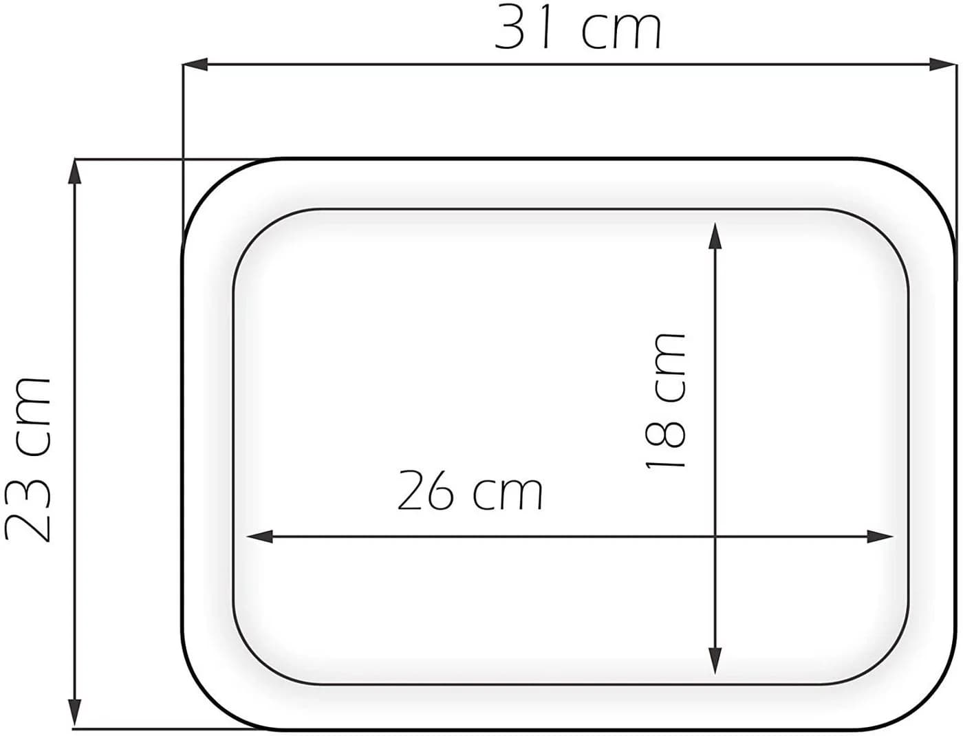 Lashuma Tablett Pfingstrose Melamin Bunt 31x23 cm - Bild 4