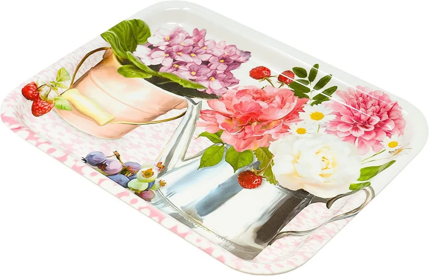 Lashuma Tablett Pfingstrose Melamin Bunt 31x23 cm - Bild 5