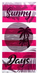 Lashuma Strandtuch Las Palmas Rosa Weiß Velours Frottee Bild 2