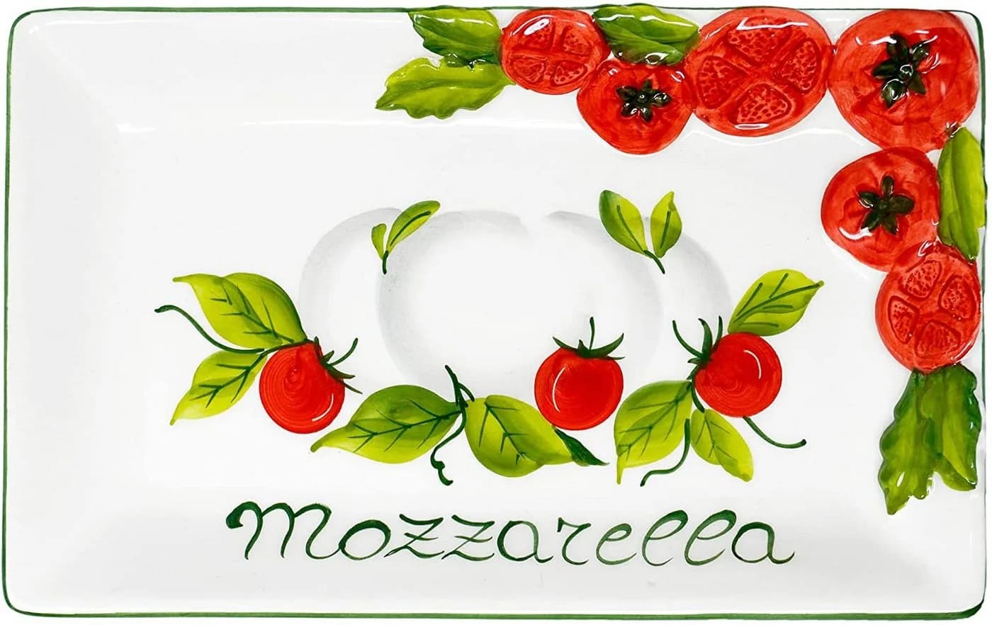 Lashuma Servierplatte Tomate Mozzarella Keramik Handbemalt - Bild 2