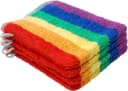 Lashuma Waschhandschuh Regenbogen Set 4er bunte Frottee Waschlappen 15x21 cm Bild 4