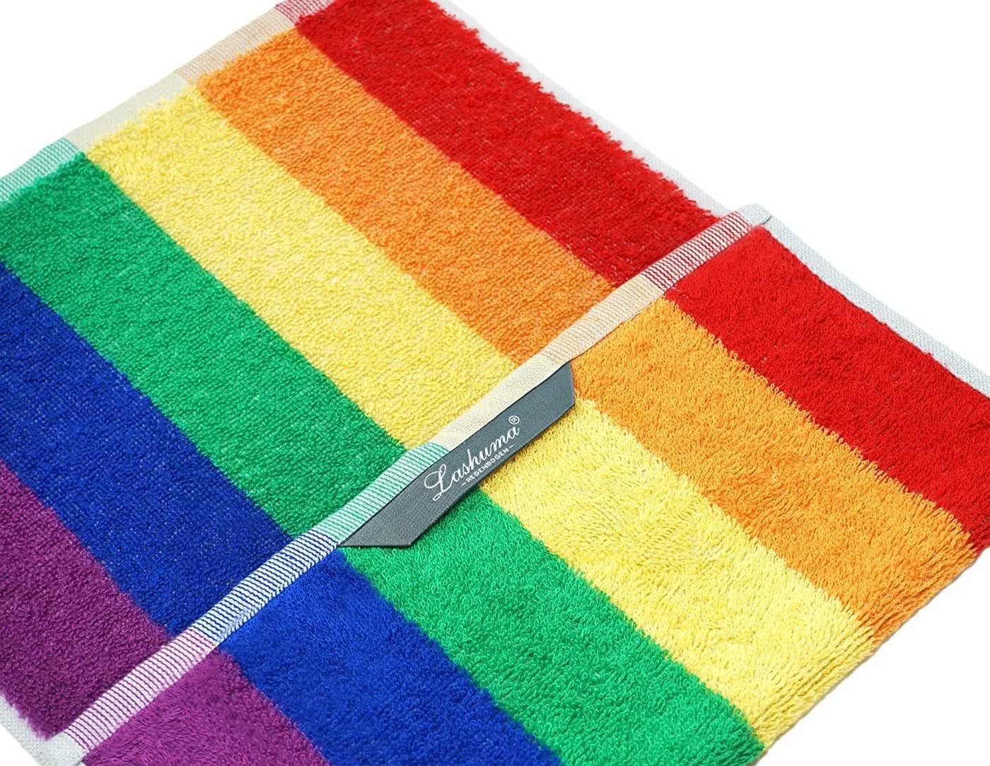 Lashuma Gästehandtücher Regenbogen Frottee 2er-Set 30x50 cm - Bild 4