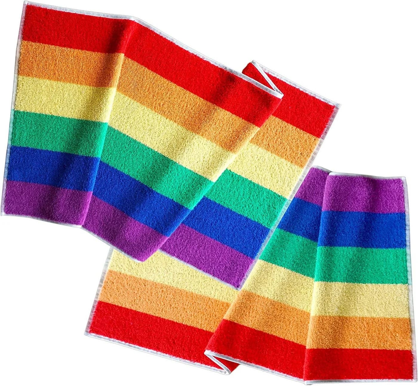 Lashuma Handtücher Regenbogen Frottee 2er Set Bunt 50x100 cm - Bild 3