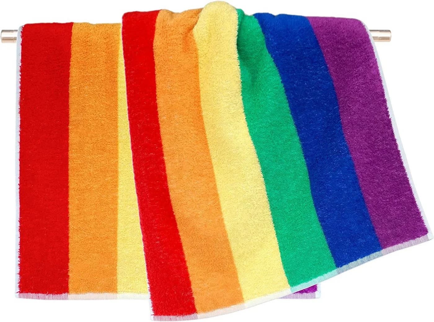 Lashuma Handtücher Regenbogen Frottee 2er Set Bunt 50x100 cm - Bild 5