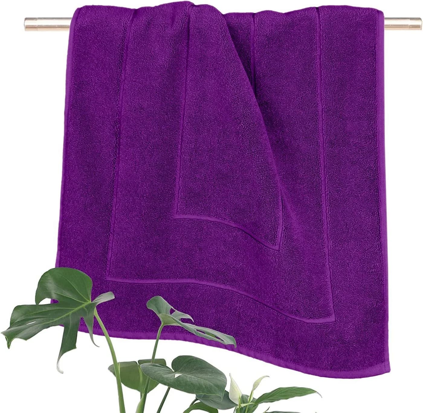 Lashuma Badematte London Frottee Aubergine Lila - Bild 5