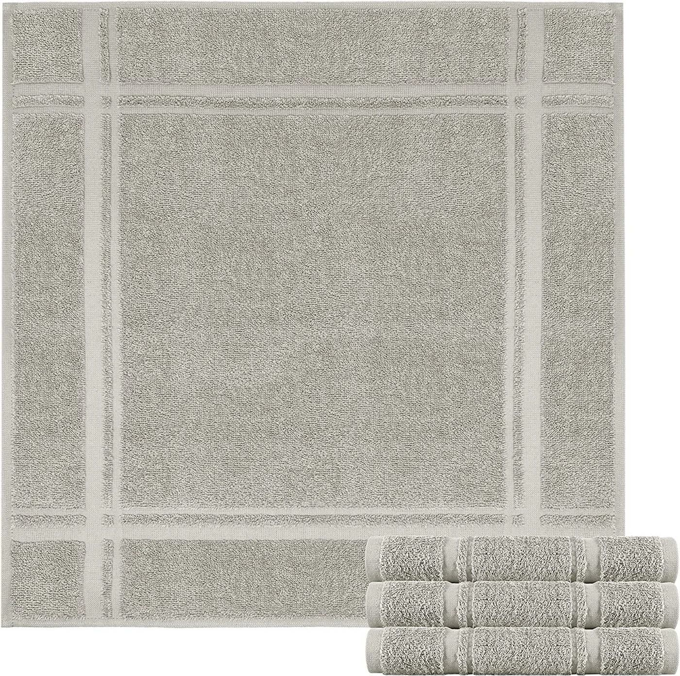 Lashuma Geschirrtuch Set 4-tlg. Frottee 100% Baumwolle Grau - Bild 2