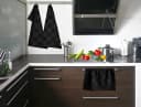 Lashuma Geschirrtuch Frottee Set 3-tlg. Schwarz 50x50 cm Bild 3