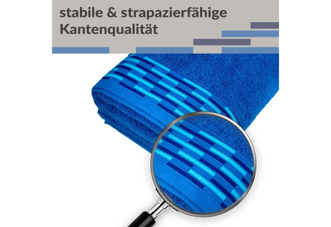 Lashuma Saunatuch Frottee 100% Baumwolle blau - Bild 5
