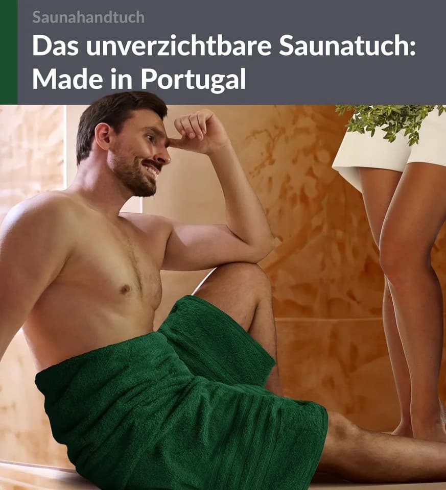 Lashuma Saunatuch XXL Handtuch London Frottee Blau - Bild 3