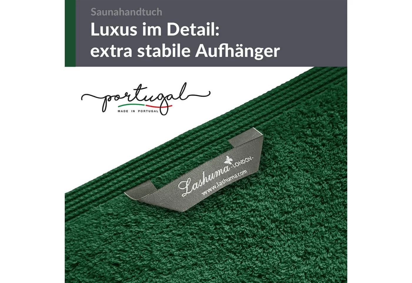 Lashuma Saunatuch XXL Handtuch London Frottee Blau - Bild 5