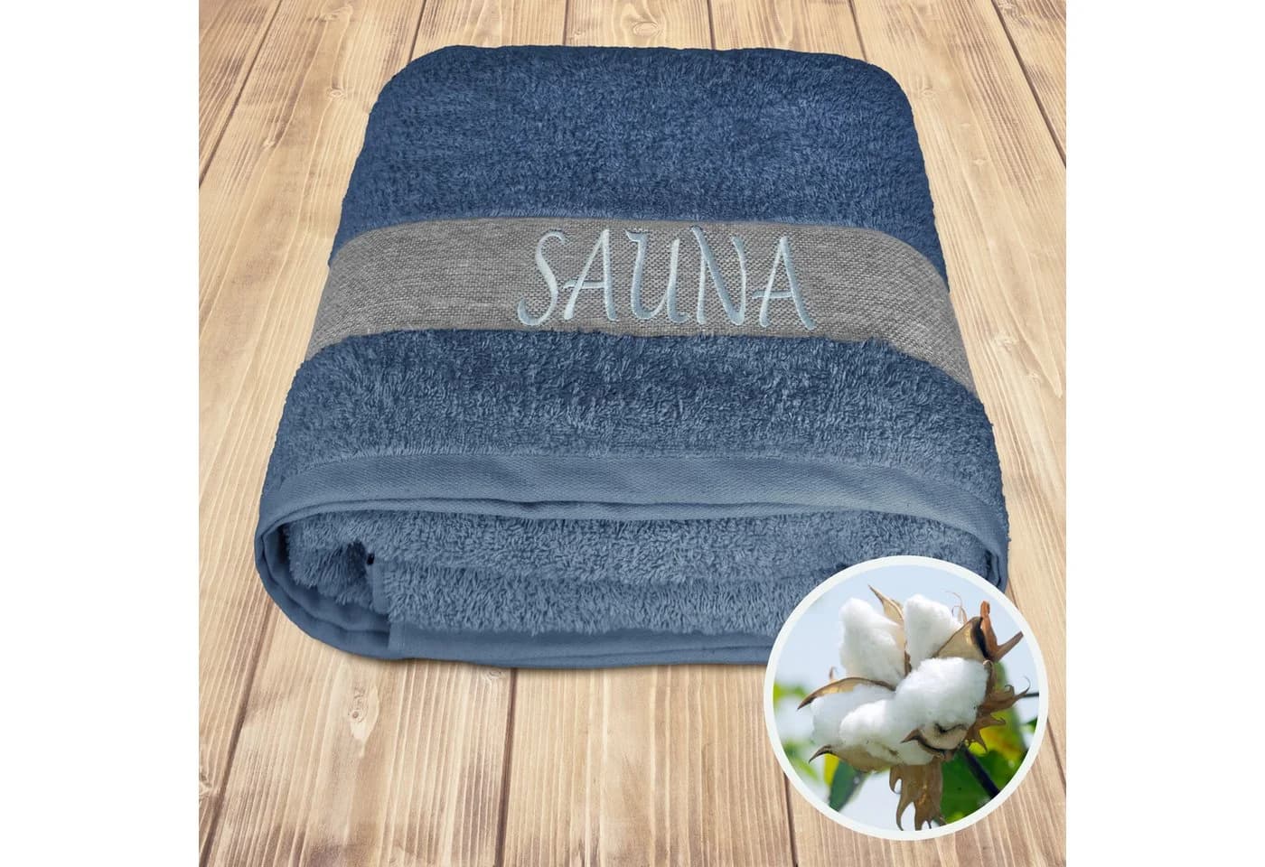 Lashuma Saunatuch XXL Handtuch Lima, 100x200 cm, 100% Baumwolle - Bild 4